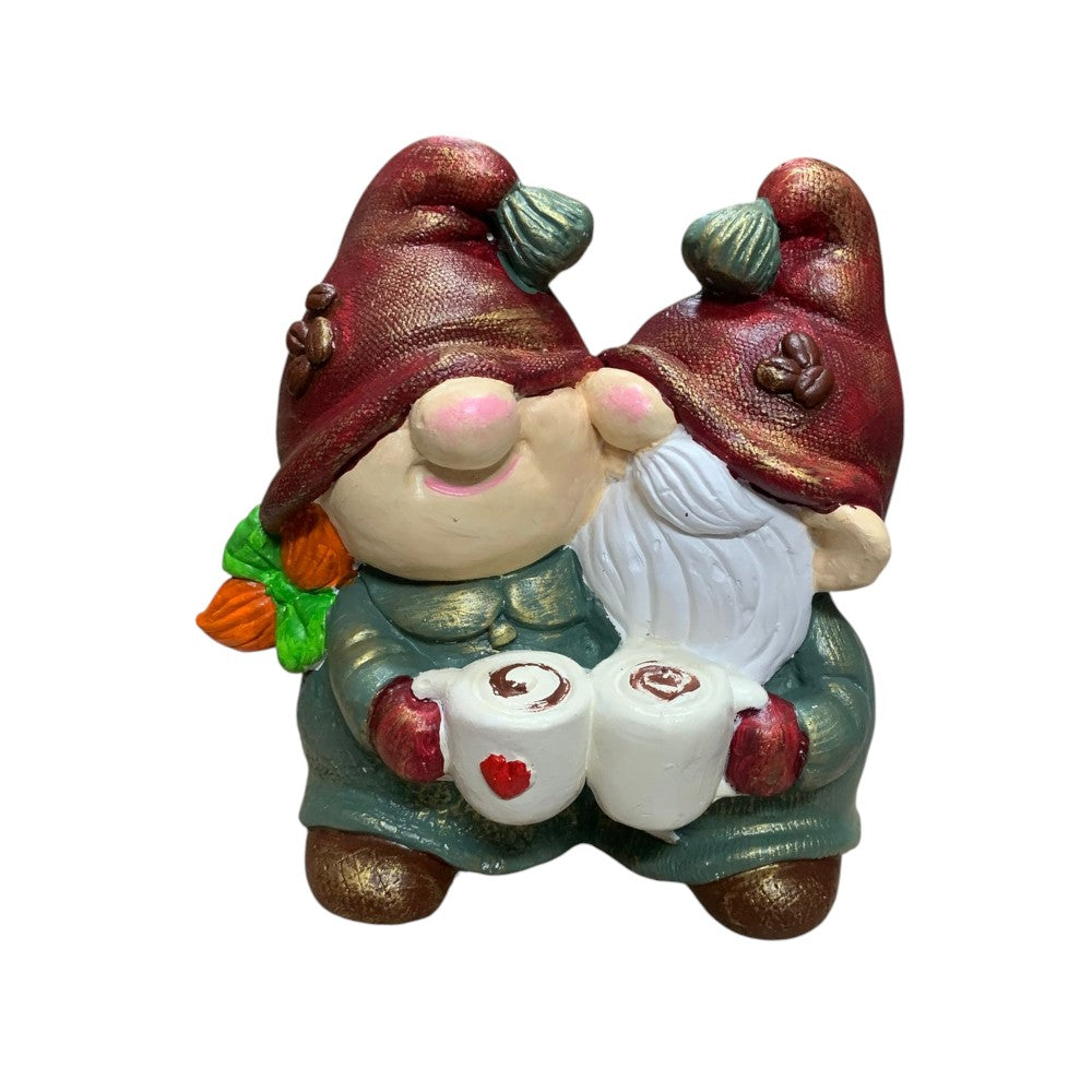 Figurina / Decoratiune pictata manual,rasina, Spiridusi , 20.5 cm