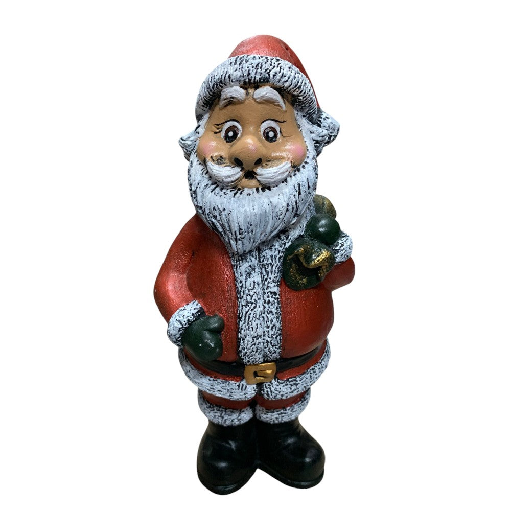 Figurina/Decoratiune Mos Craciun, pictata manual, rasina, 27 cm