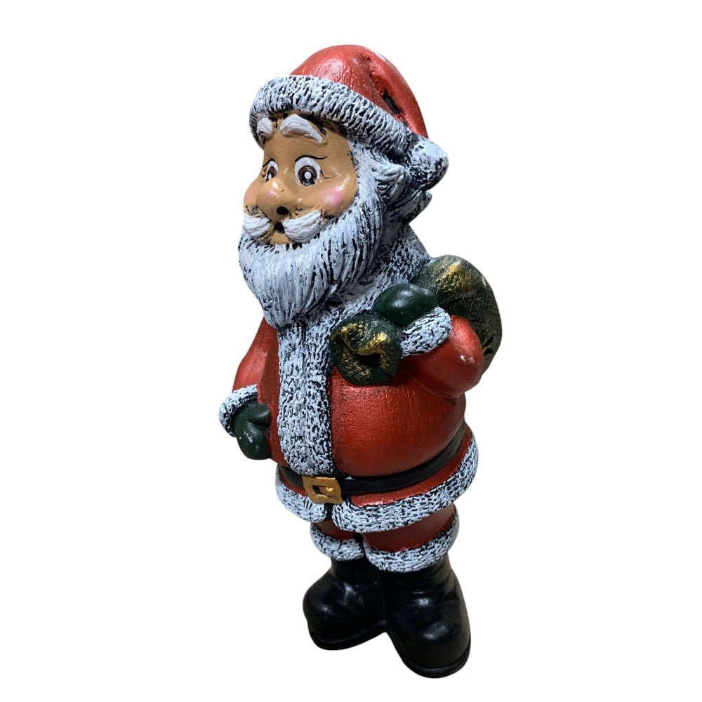 Figurina/Decoratiune Mos Craciun, pictata manual, rasina, 27 cm