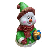 Figurina/Decoratiune Om de Zapada cu cadou, pictata manual, rasina, 28 cm