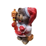 Figurina/Decoratiune Ursulet - Pusculita, pictata manual, rasina, 28 cm