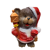 Figurina/Decoratiune Ursulet - Pusculita, pictata manual, rasina, 28 cm