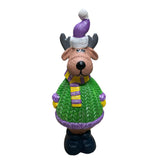 Figurina/Decoratiune Ren, pictata manual, rasina, 32 cm