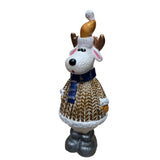 Figurina/Decoratiune Ren, pictata manual, rasina, 32 cm