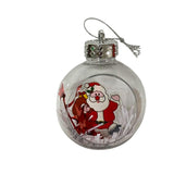 Glob pentru brad , model Mos Craciun , sticla , 6 cm