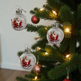 Glob pentru brad , model Mos Craciun , sticla , 6 cm