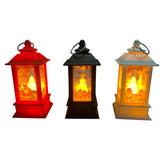 Set 3 mini Felinare Craciun LED color,6 cm