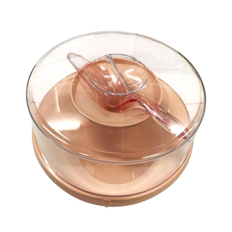 Platou pentru Tort cu picior,Capac si Paleta incluse ,30 cm,plastic