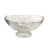 Fructiera eleganta cu picior pentru prajituri, torturi, fructe, aperitive, 25 cm