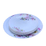Set de tort 7 piese, Platou cu 6 farfurii desert din ceramica 26/19 CM