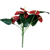 Buchet planta artificiala realista Anthurium Rosu , 39 cm