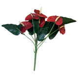 Buchet planta artificiala realista Anthurium Rosu , 39 cm