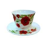 Set 6 cesti cu farfurii , Opal , 190/210 ml, model Maci