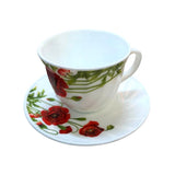 Set 6 cesti cu farfurii , Opal , 190/210 ml, model Maci