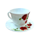 Set 6 cesti cu farfurii , Opal , 190/210 ml, model Maci