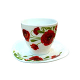Set 6 cesti cu farfurii , Opal , 190/210 ml, model Maci