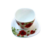 Set 6 cesti cu farfurii , Opal , 190/210 ml, model Maci