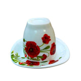 Set 6 cesti cu farfurii , Opal , 190/210 ml, model Maci