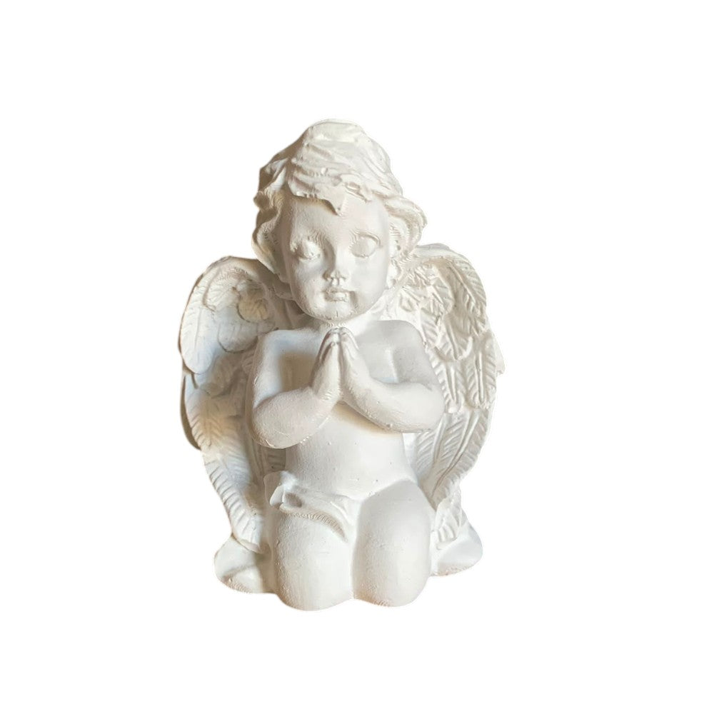 Decoratiune Ingeras care se roaga, Ipsos, 8 cm