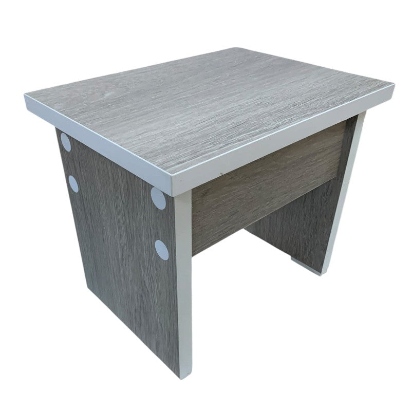 Taburet/ scaunel mic pentru hol sau suport picioare, 32.5x24x28 cm,PAL, Stejar cu Alb