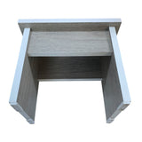 Taburet/ scaunel mic pentru hol sau suport picioare, 32.5x24x28 cm,PAL, Stejar cu Alb