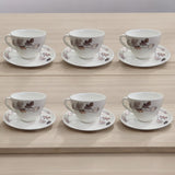 Set cafea, Opal, 12 piese, 6 cesti -  375 ml  + 6 farfurii