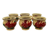 Set 6 Cesti Traditionale de Tuica din Ceramica