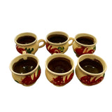 Set 6 Cesti Traditionale de Tuica din Ceramica