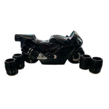 Set ceramica pentru bautura, in forma de Motocicleta 500 ml cu 4  pahare , 25 ml
