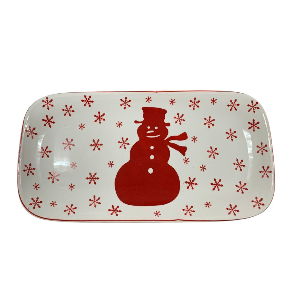 Platou Servire din  Ceramica, Model Ren / Om de Zapada / Turta Dulce