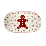 Platou Servire din  Ceramica, Model Ren / Om de Zapada / Turta Dulce