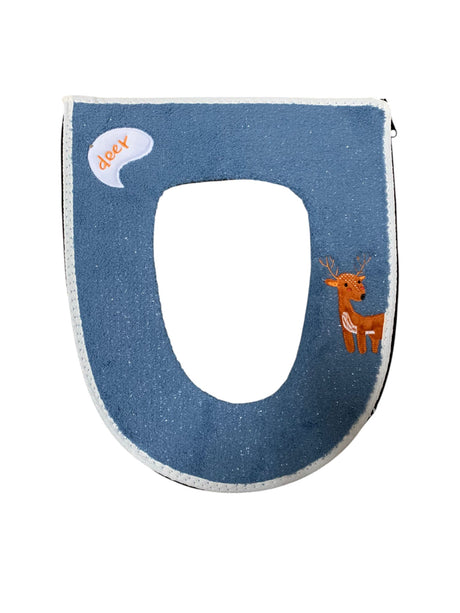 Husa Pufoasa  pentru colac toaleta ,Antialunecare