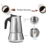 Espressor pentru aragaz 9 cesti, Inox, 450ml, Argintiu