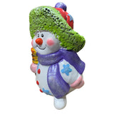 Figurina / Decoratiune Om de zapada,pictata manual,rasina,27 cm