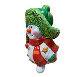 Figurina / Decoratiune Om de zapada,pictata manual,rasina,27 cm