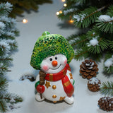 Figurina / Decoratiune Om de zapada,pictata manual,rasina,27 cm