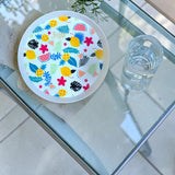 Tava servire rotunda cu Model, Plastic, 35 cm