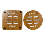 Suport pentru Oale, Tigai, Tavi fierbinti, Bambus, 13 cm