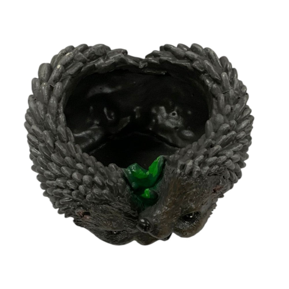 Ghiveci de flori , Doi arici , ceramica, 13x18 cm
