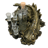 Suport Suvenir cu model Somn,ceramica , sticla 500 ml si 6 pahare  50 ml, 37x16 cm