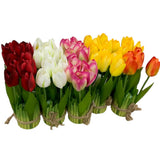 Buchet decorativ 5 Lalele artificiale , 18 cm