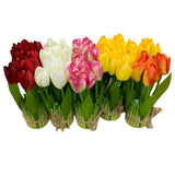 Buchet decorativ 5 Lalele artificiale , 18 cm