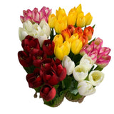 Buchet decorativ 5 Lalele artificiale , 18 cm