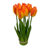 Buchet decorativ 9 Lalele artificiale,27 cm