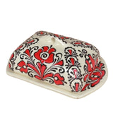 Suport de unt din ceramica pictat manual Traditional - ceramică de Corund , 19x12x8 cm