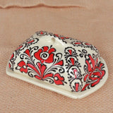 Suport de unt din ceramica pictat manual Traditional - ceramică de Corund , 19x12x8 cm