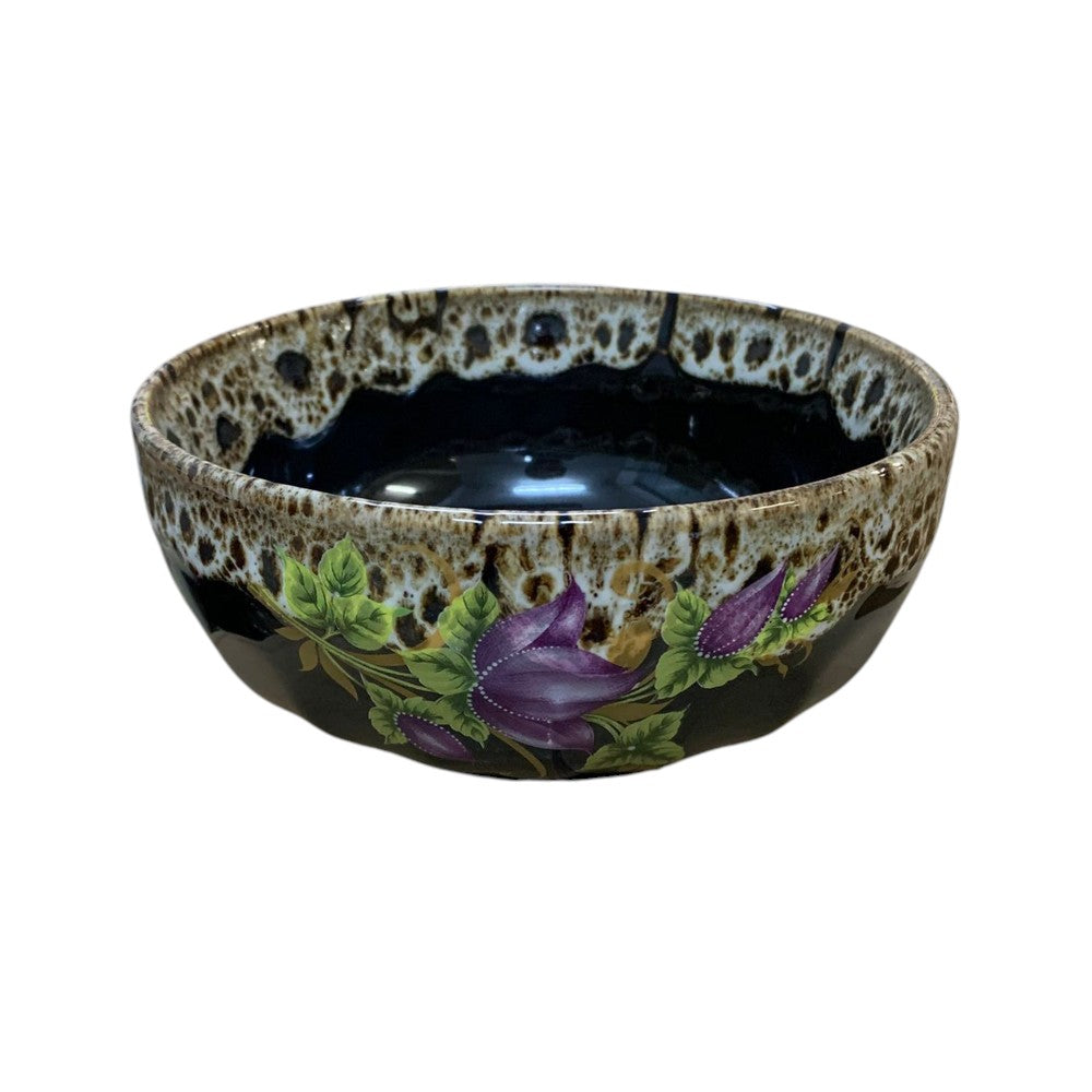 Castron/Bol ceramica Floral , 16 cm , 900 ml