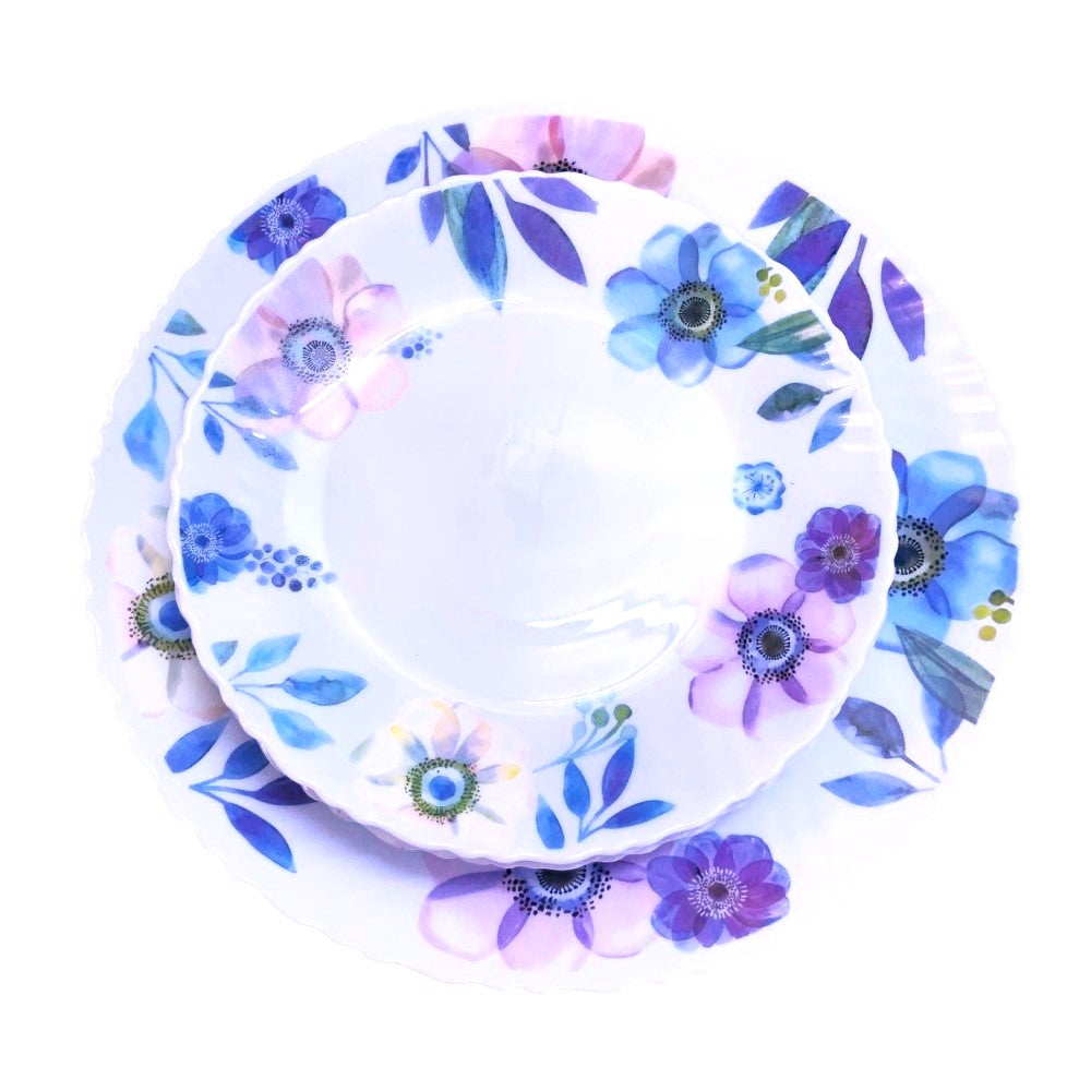Set de tort 7 piese, Platou cu 6 farfurii desert din ceramica 26/19 CM