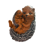 Decoratiune pentru Gradina, Familie de Arici, Polirasina, 26 / 17 cm