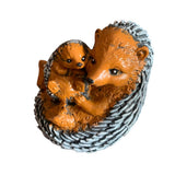 Decoratiune pentru Gradina, Familie de Arici, Polirasina, 26 / 17 cm
